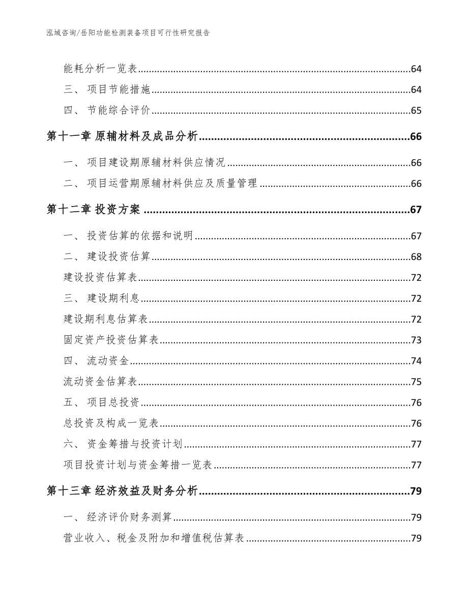 岳阳功能检测装备项目可行性研究报告（模板范文）_第5页