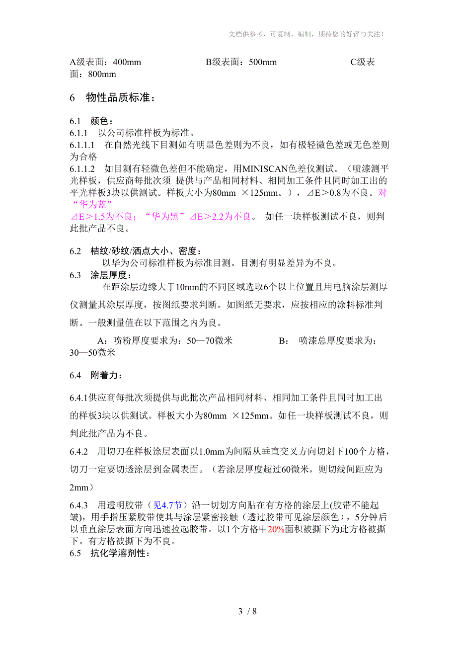 电力行业常用金属零部件喷涂检验指导书_第3页