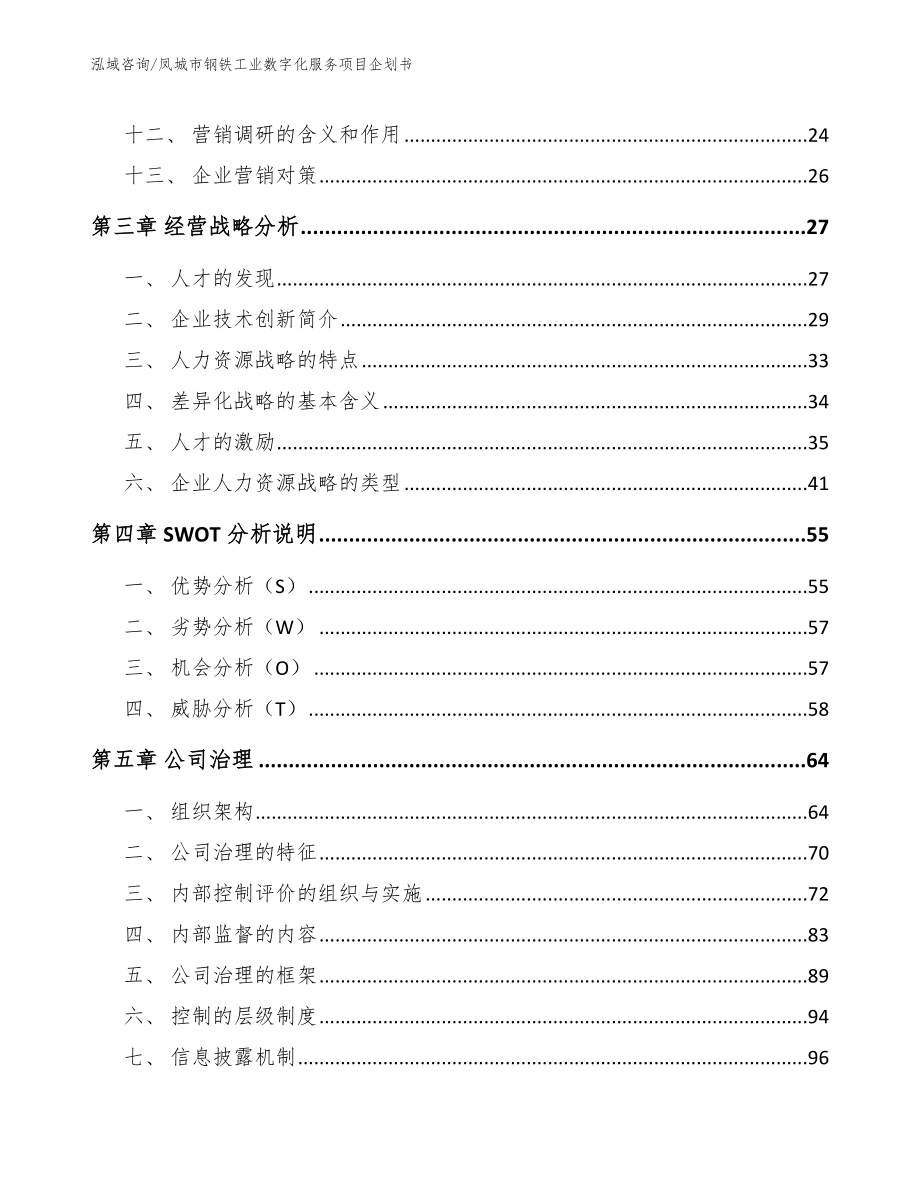 凤城市钢铁工业数字化服务项目企划书（范文模板）_第2页