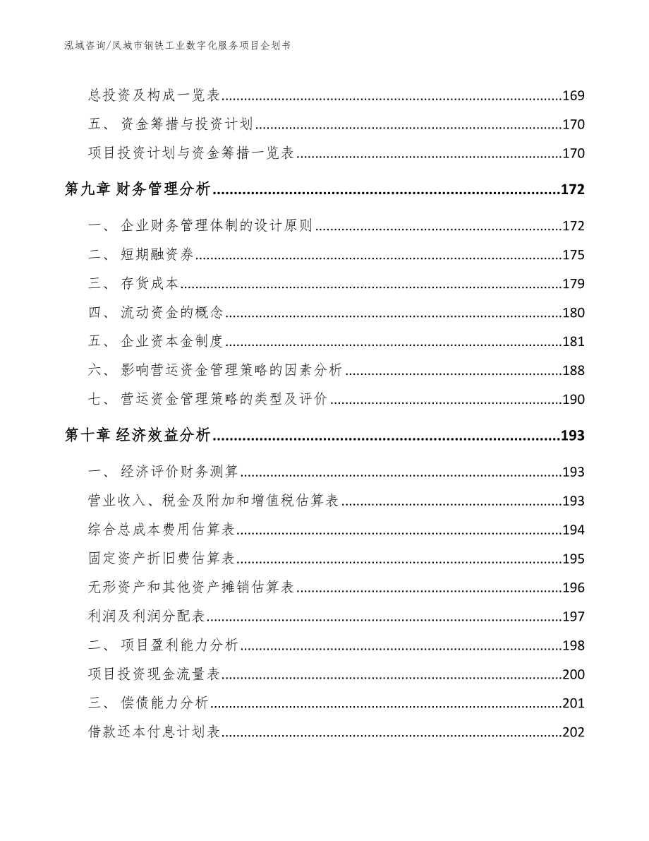 凤城市钢铁工业数字化服务项目企划书（范文模板）_第4页