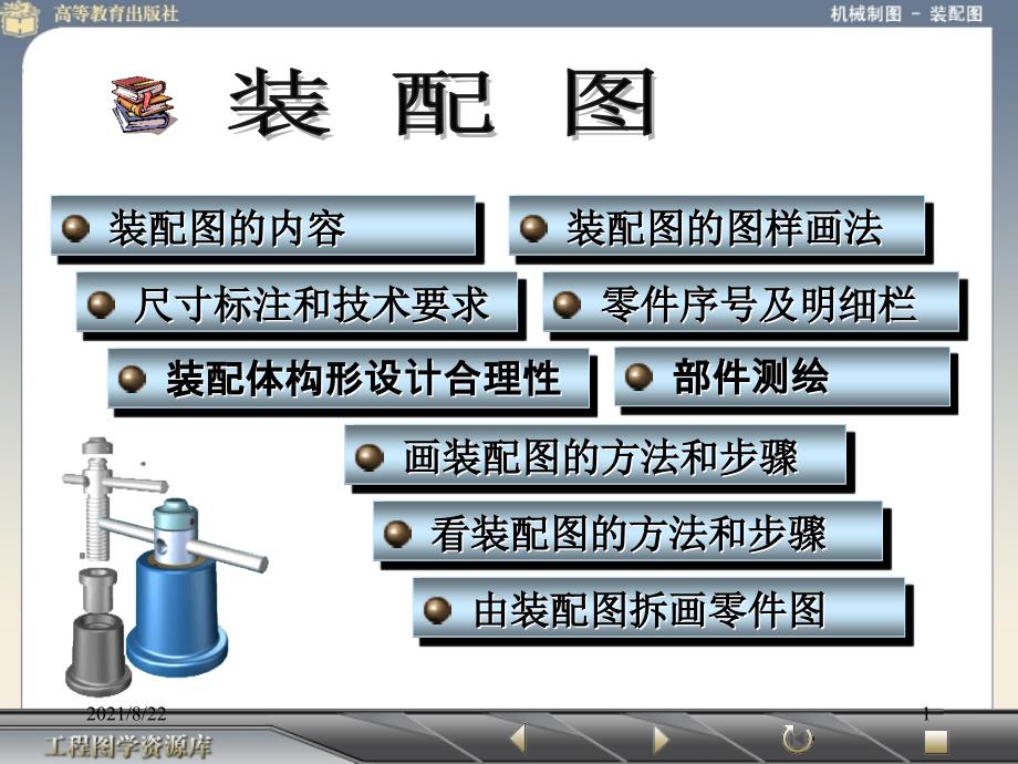 工程制图CAD装配图推荐课件_第1页