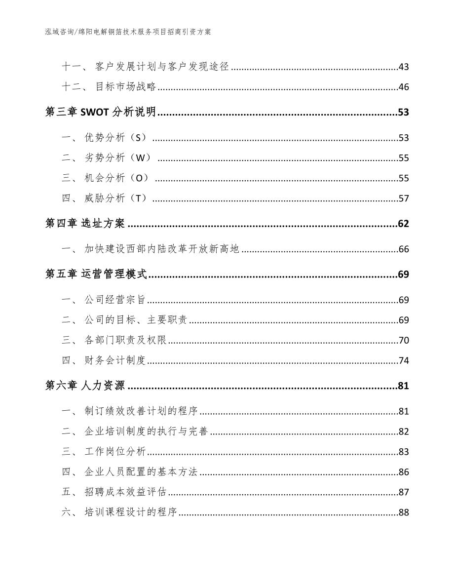 绵阳电解铜箔技术服务项目招商引资方案_第2页