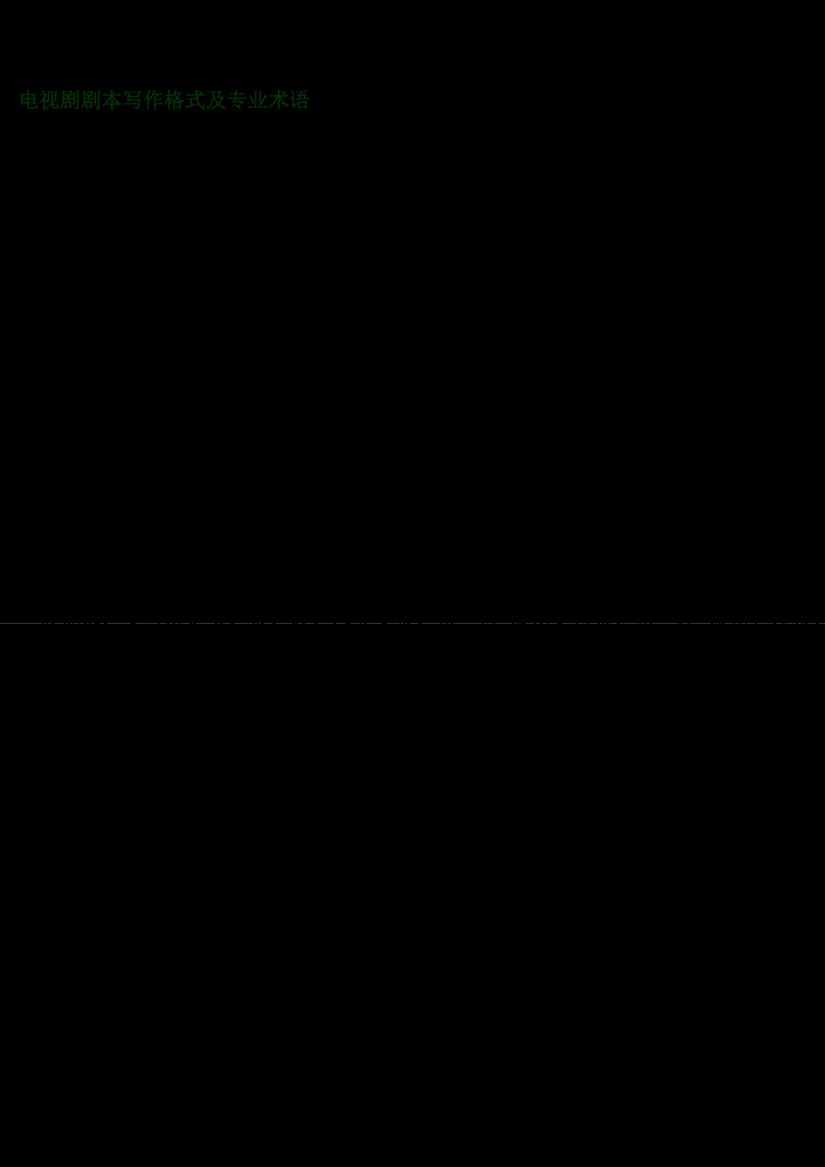 (word完整版)电视写作格式及专业术语.doc_第1页