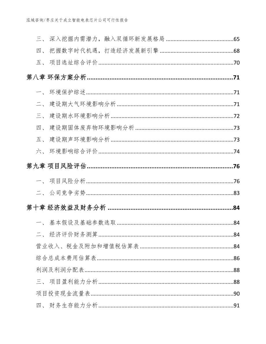 枣庄关于成立智能电表芯片公司可行性报告（模板）_第5页