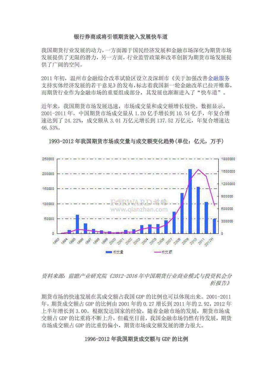 银行券商或将引领期货驶入发展快车道.doc_第1页