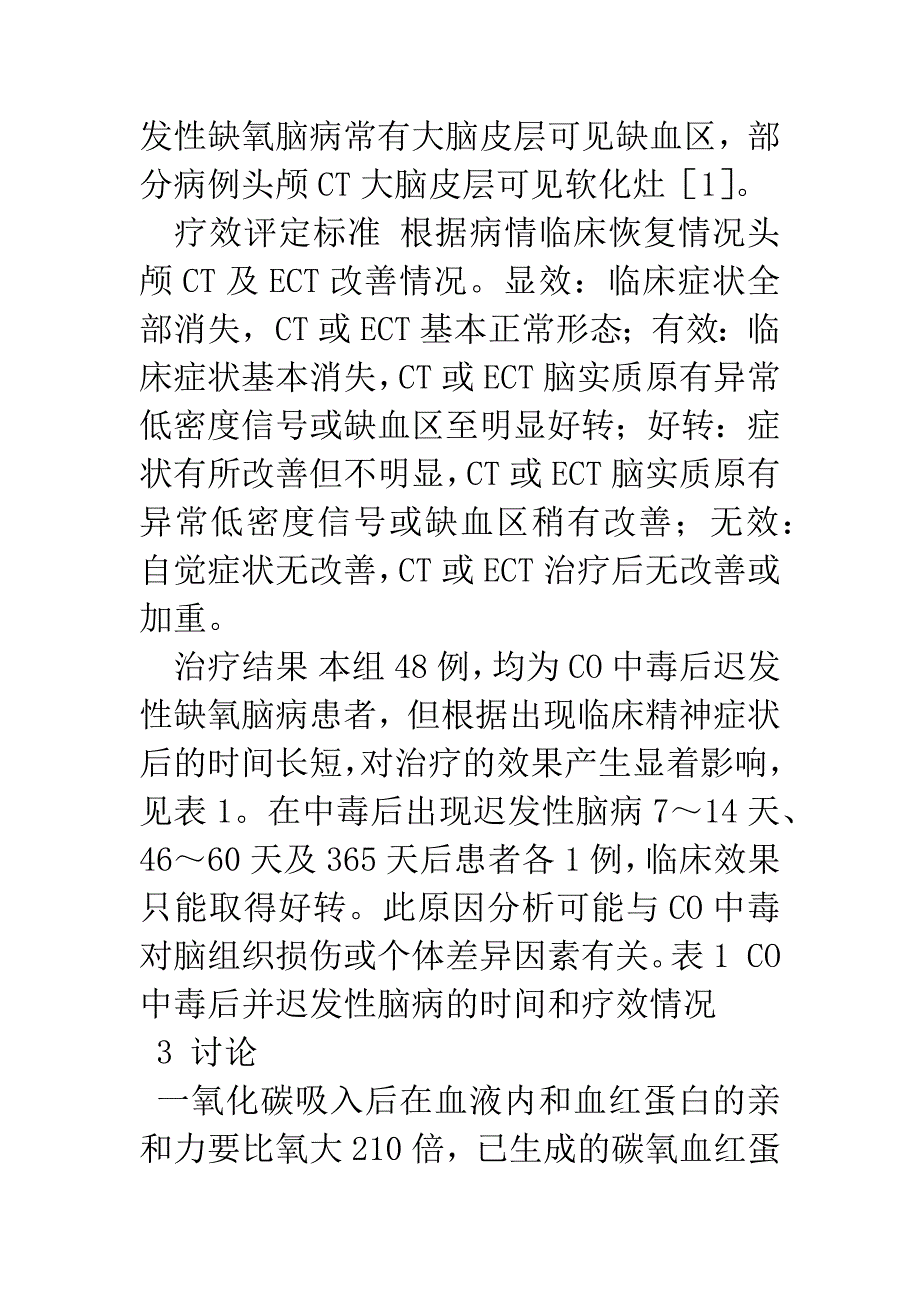 CO中毒后并发迟发性缺氧脑病48例临床观察.docx_第4页