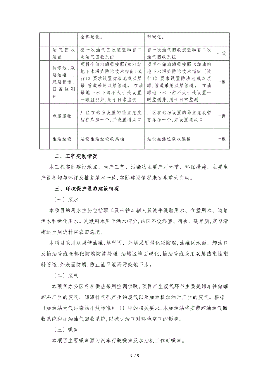 新建亚雄加油三站项目竣工环境保护验收意见_第3页