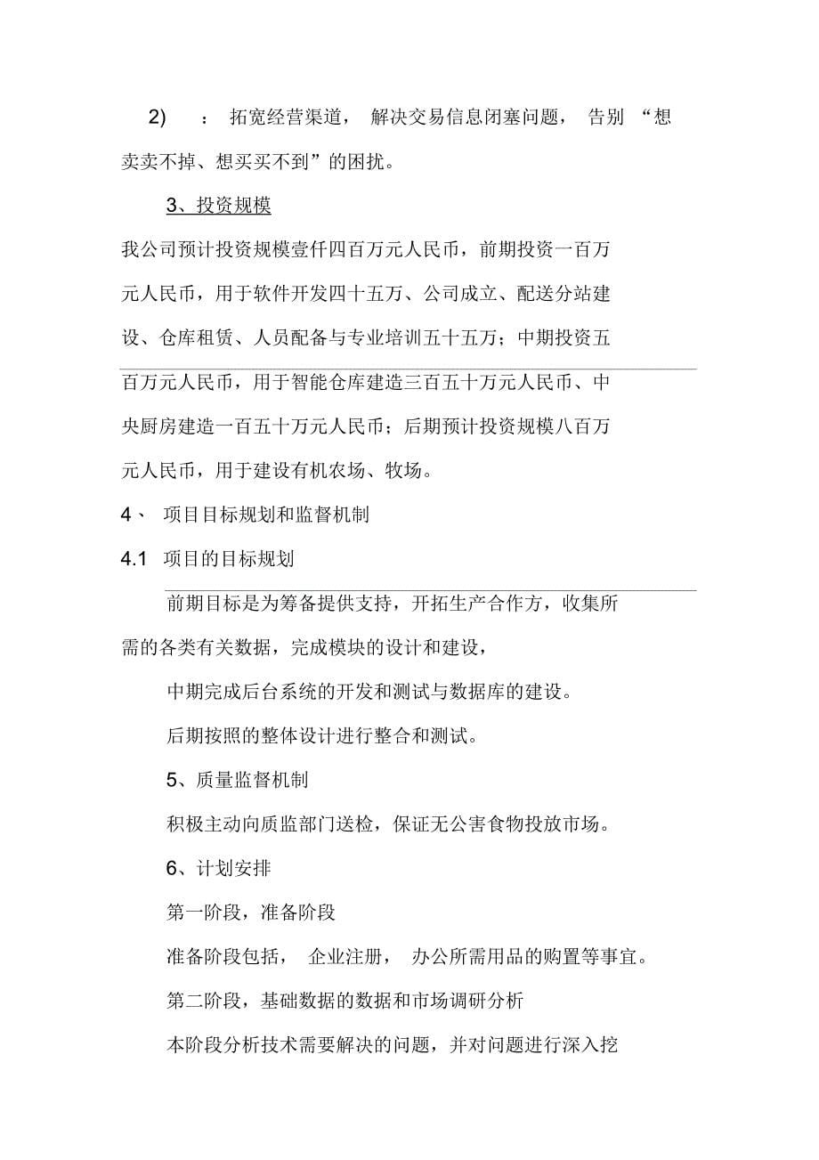 关于互联网O2O模式创业计划书_第5页