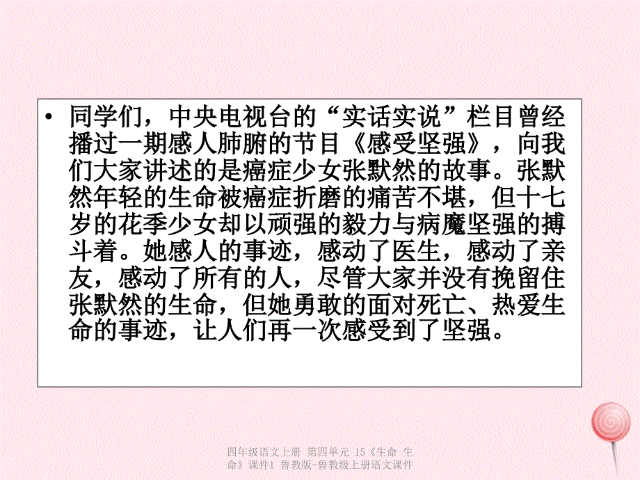 最新四年级语文上册第四单元15生命生命课件1_第2页