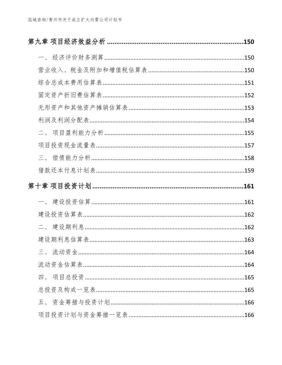 青州市关于成立扩大内需公司计划书（模板范文）_第5页