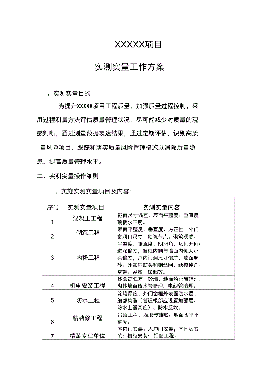 项目实测实量工作方案_第1页