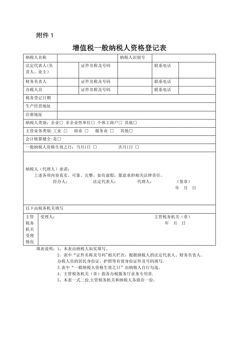 增值税一般纳税人登记表_第1页