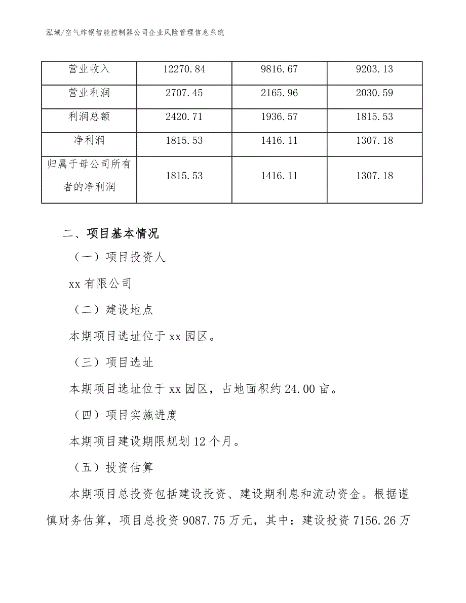 空气炸锅智能控制器公司企业风险管理信息系统（范文）_第4页