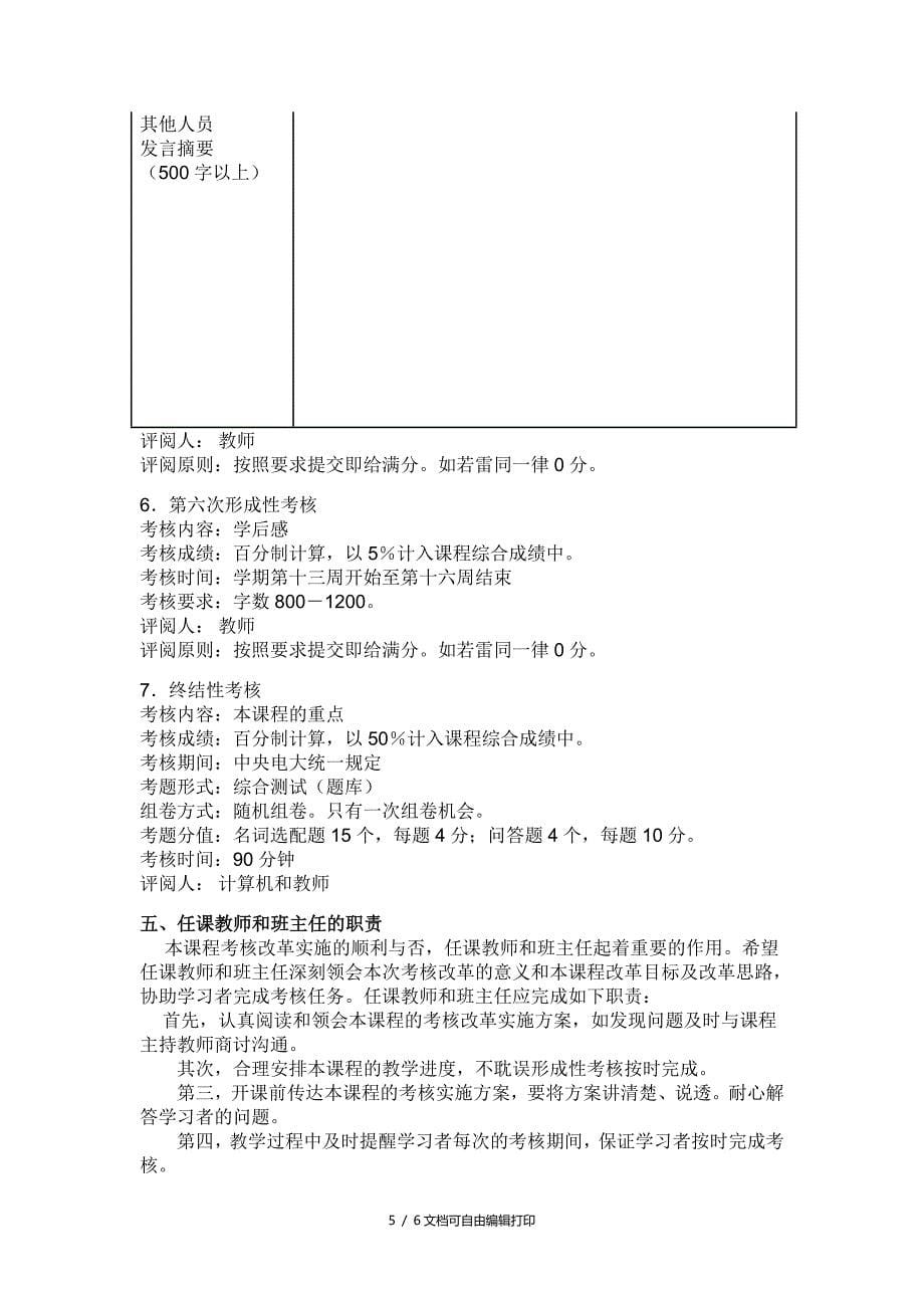 中国法制史课程基于网络考核改革方案_第5页