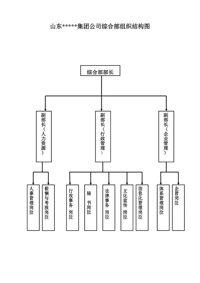 集团公司综合部组织结构图职位说明书.doc