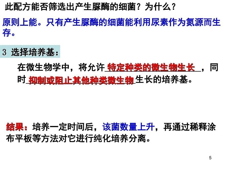 课题2土壤中分解尿素的细菌的分离与计数分享资料_第5页