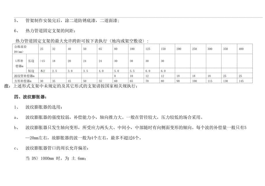 热力管道支架间距与安装方式_第5页