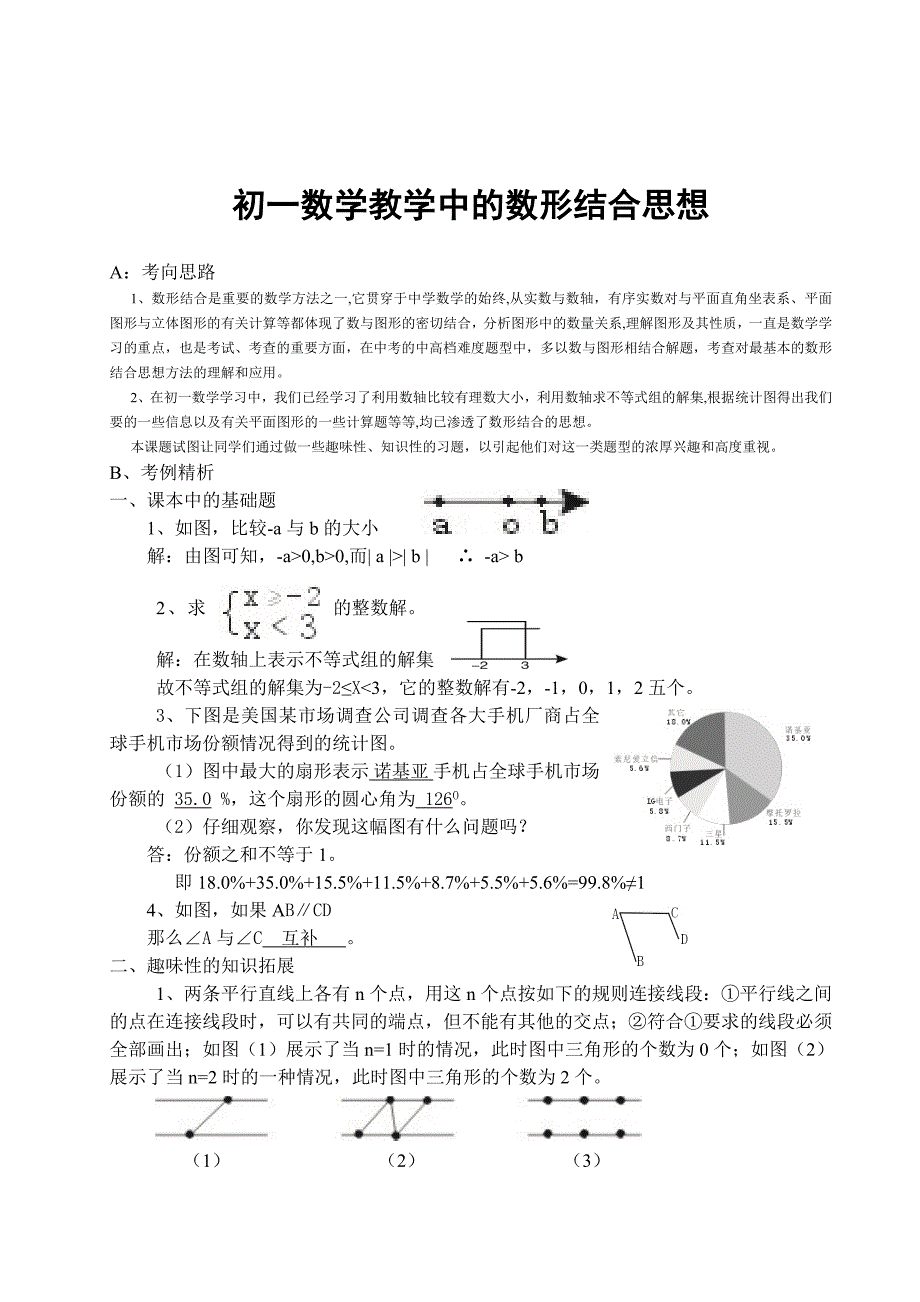 初一数学教学中的数形结合思想正.doc_第1页