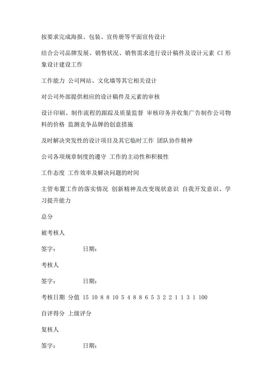 市场部经理绩效考核指量表_第3页