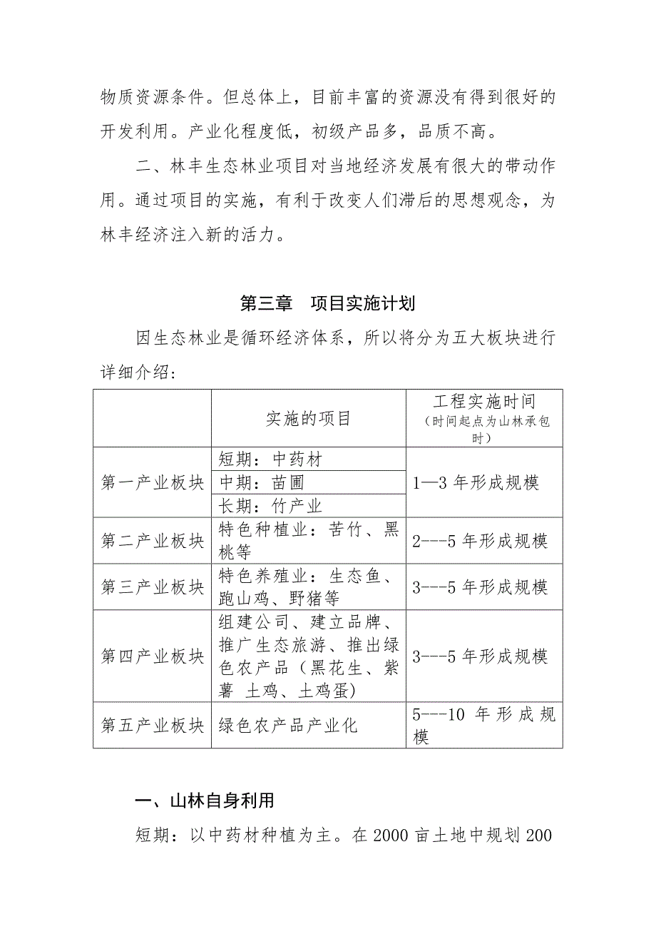 林丰乡生态林业项目书_第4页