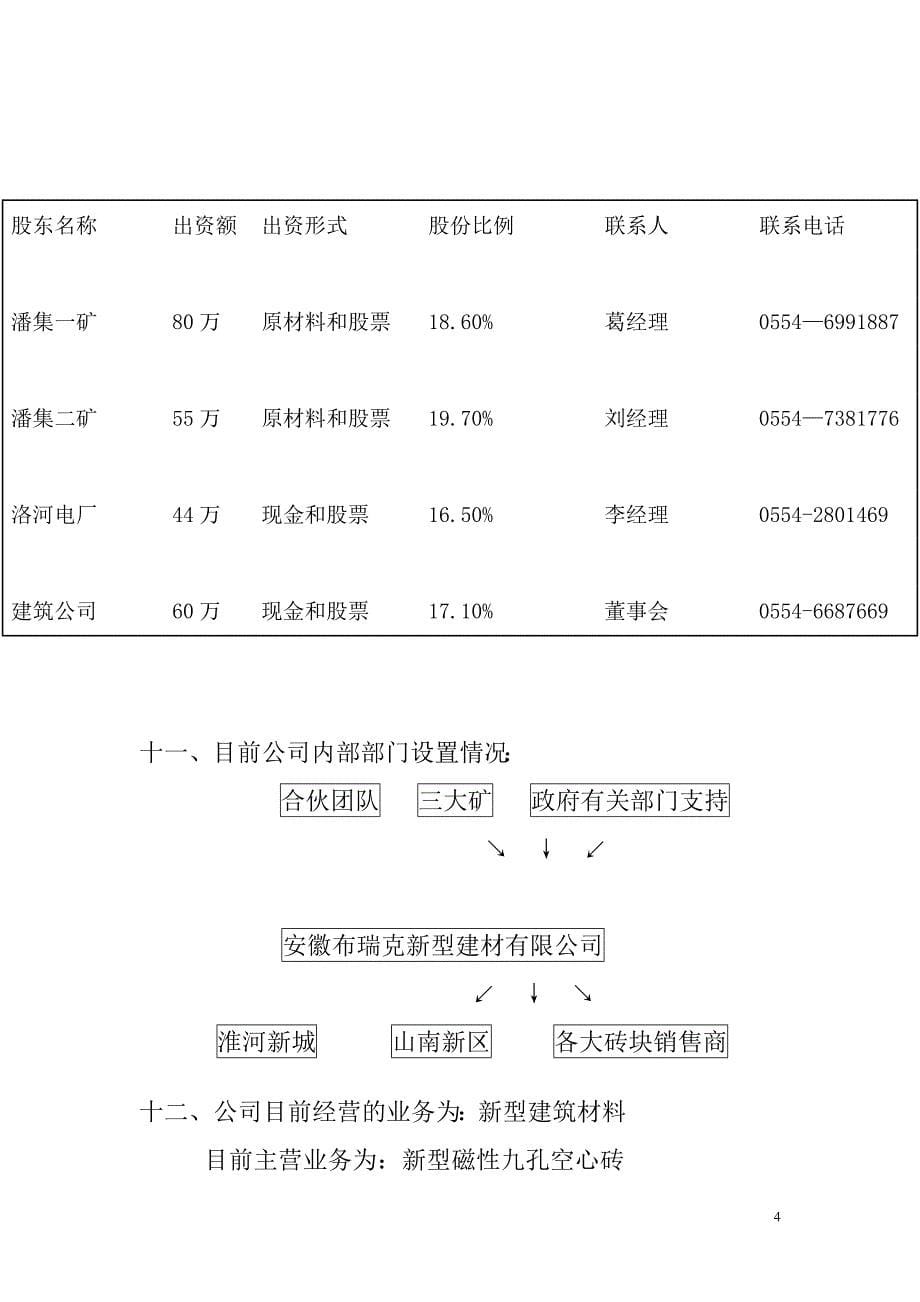 新型煤矸石磁性九孔空心砖创业计划书_第5页