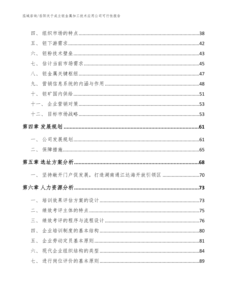 岳阳关于成立钽金属加工技术应用公司可行性报告_第2页