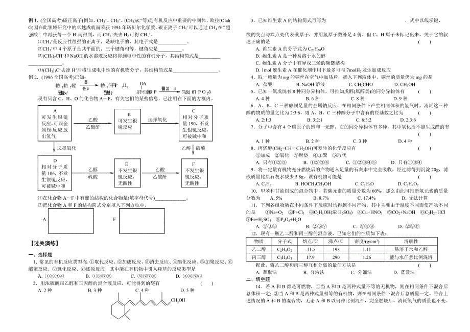 烃的衍生物一轮复习学案_第5页