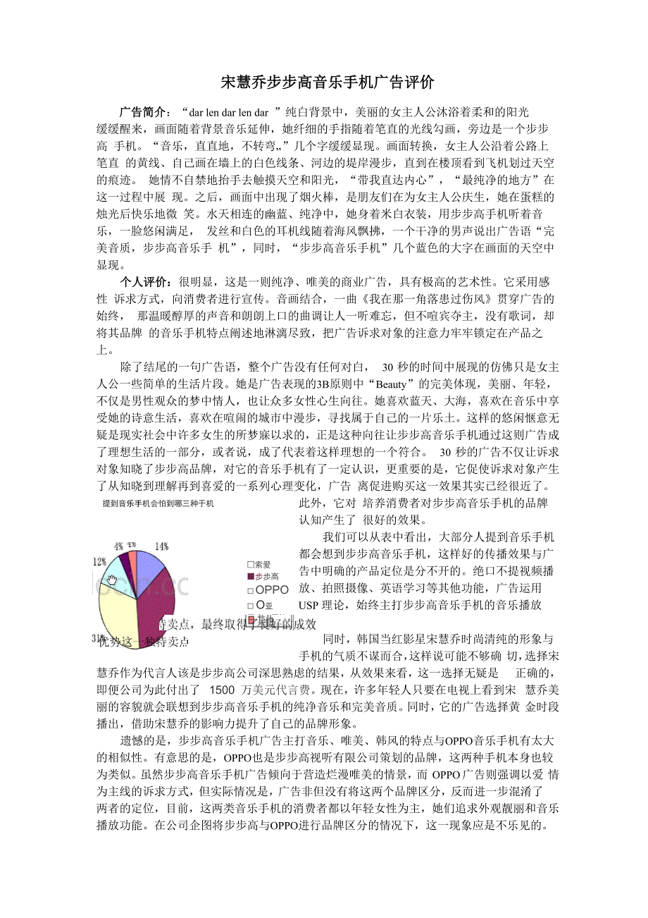 宋慧乔步步高音乐手机广告评价_第1页