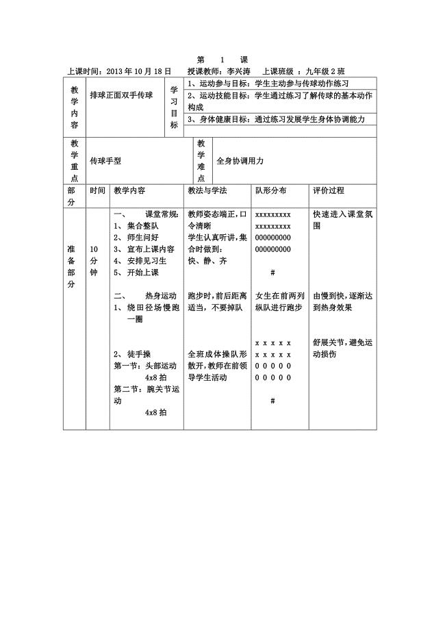 排球正面双手传球.doc