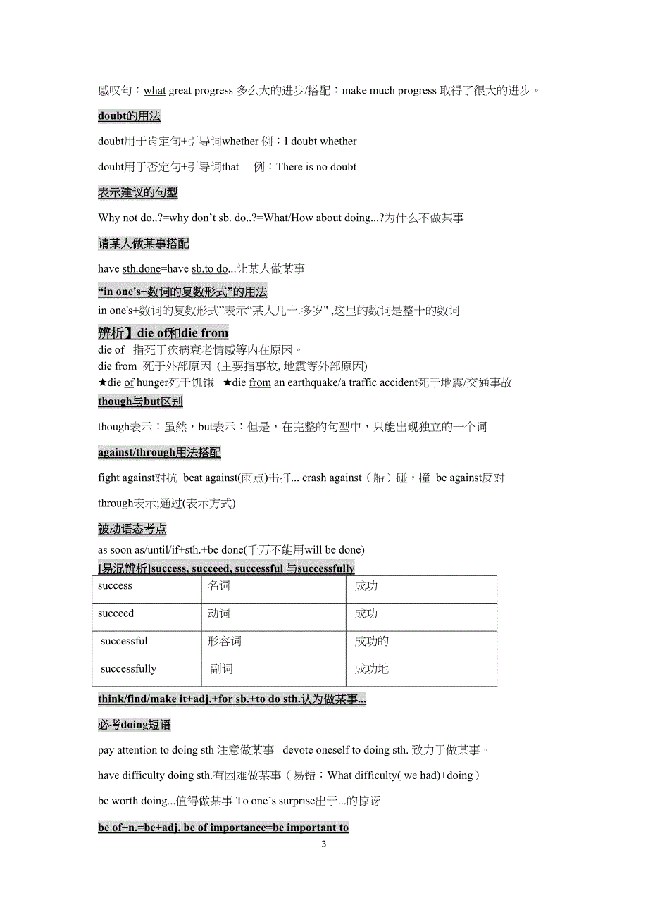 牛津译林版英语九年级上册--Unit1—-Unit4-知识点归纳(DOC 4页)_第3页