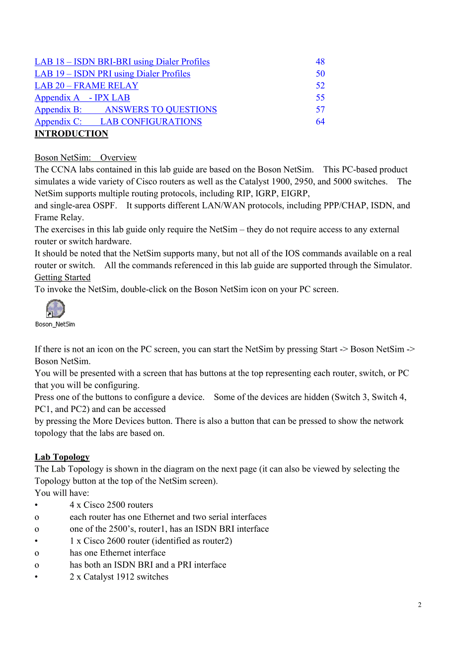 BOSON Classroom Labs for CCNA_第2页