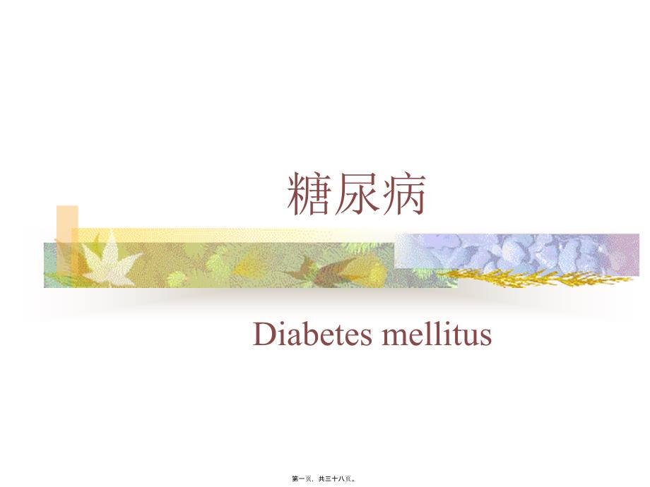 医学专题—糖尿病(diabetes(精)25294_第1页