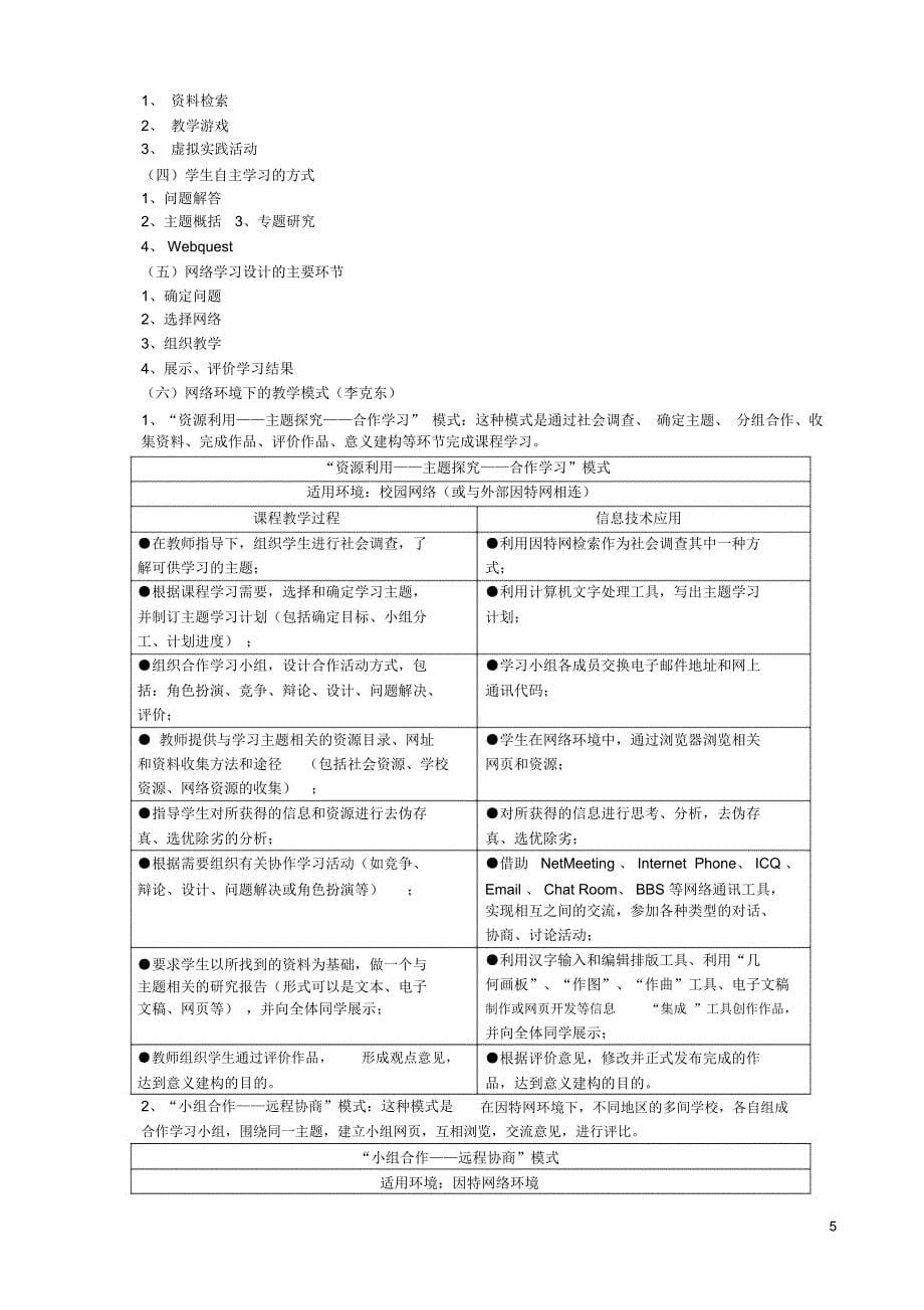 以学生的学习为中心积极探索网络环境下的教学实施和资源设计_第5页