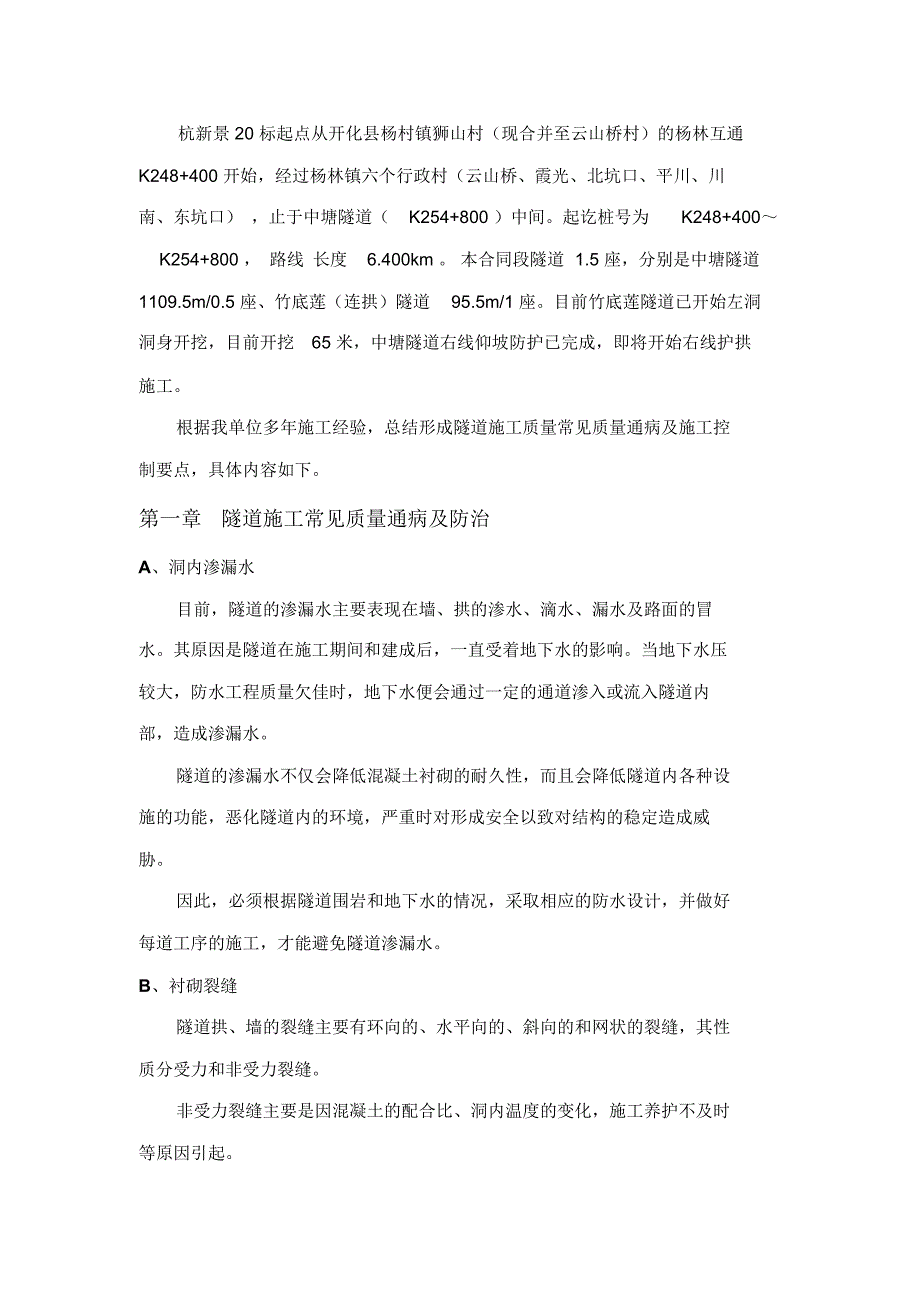 杭新景20标隧道施工交流会汇报材料_第2页