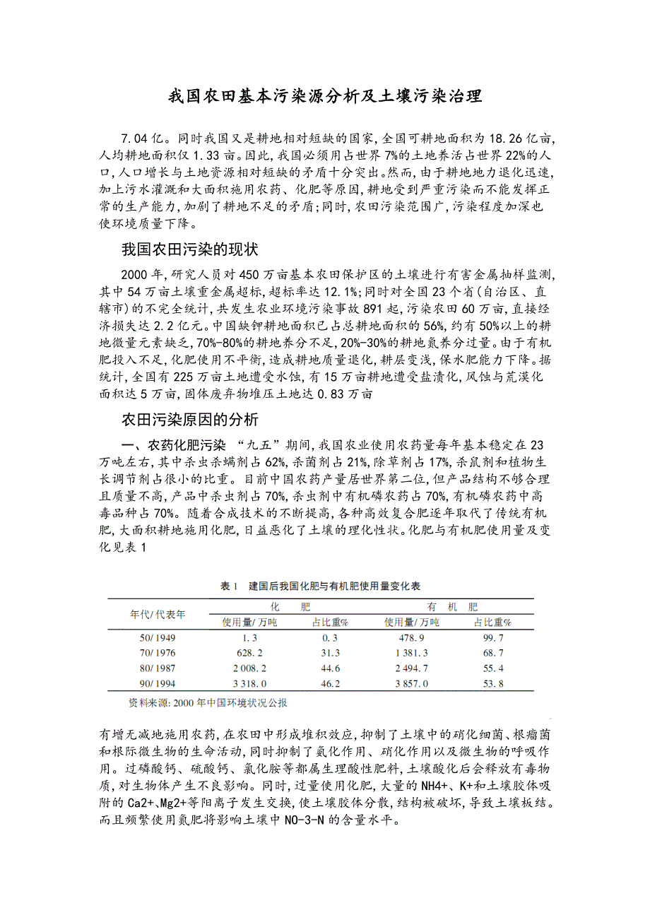 我国农田基本污染源分析及土壤污染治理.doc_第1页