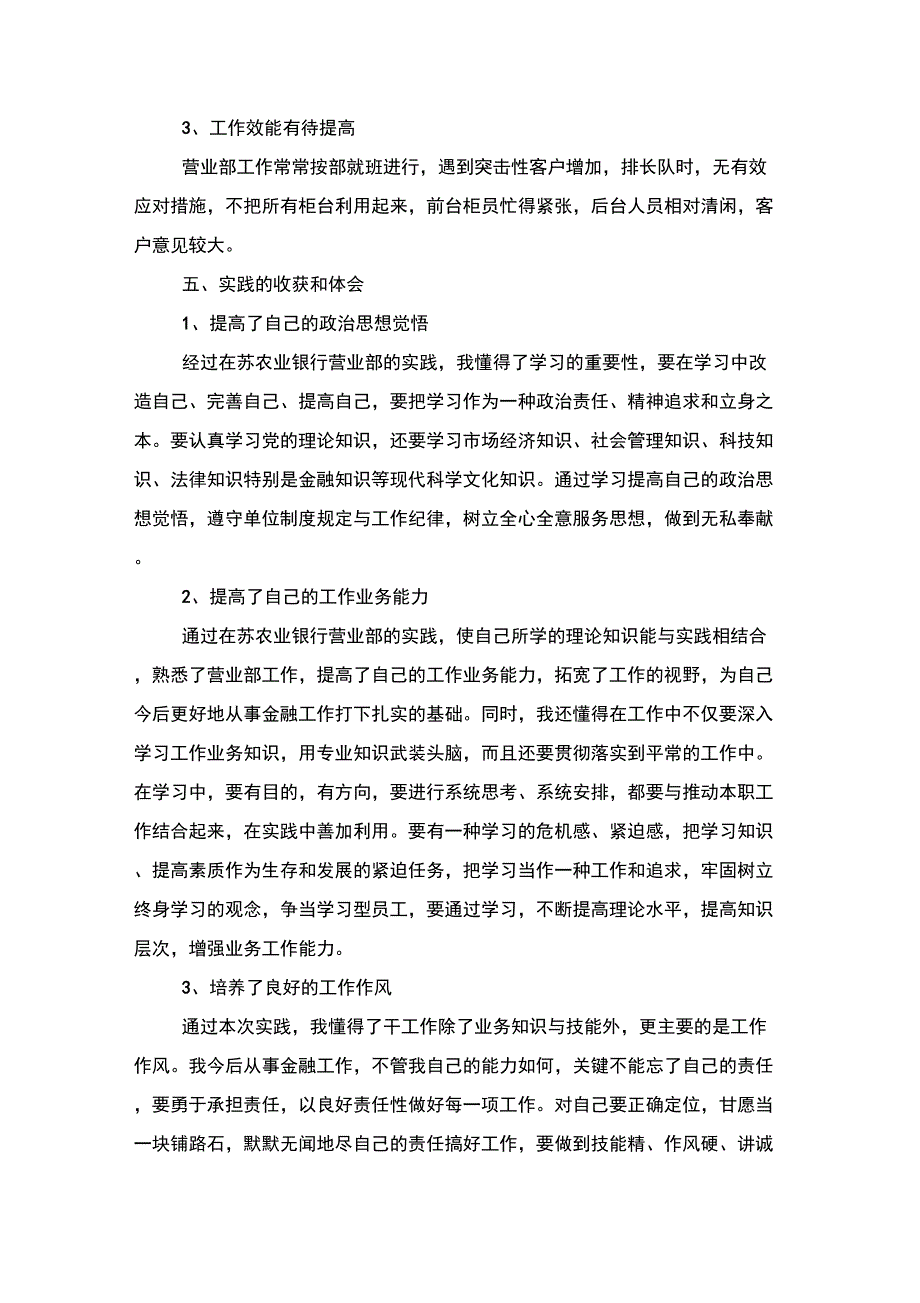 农业银行实践工作报告与农业项目自查自纠材料报告_第4页