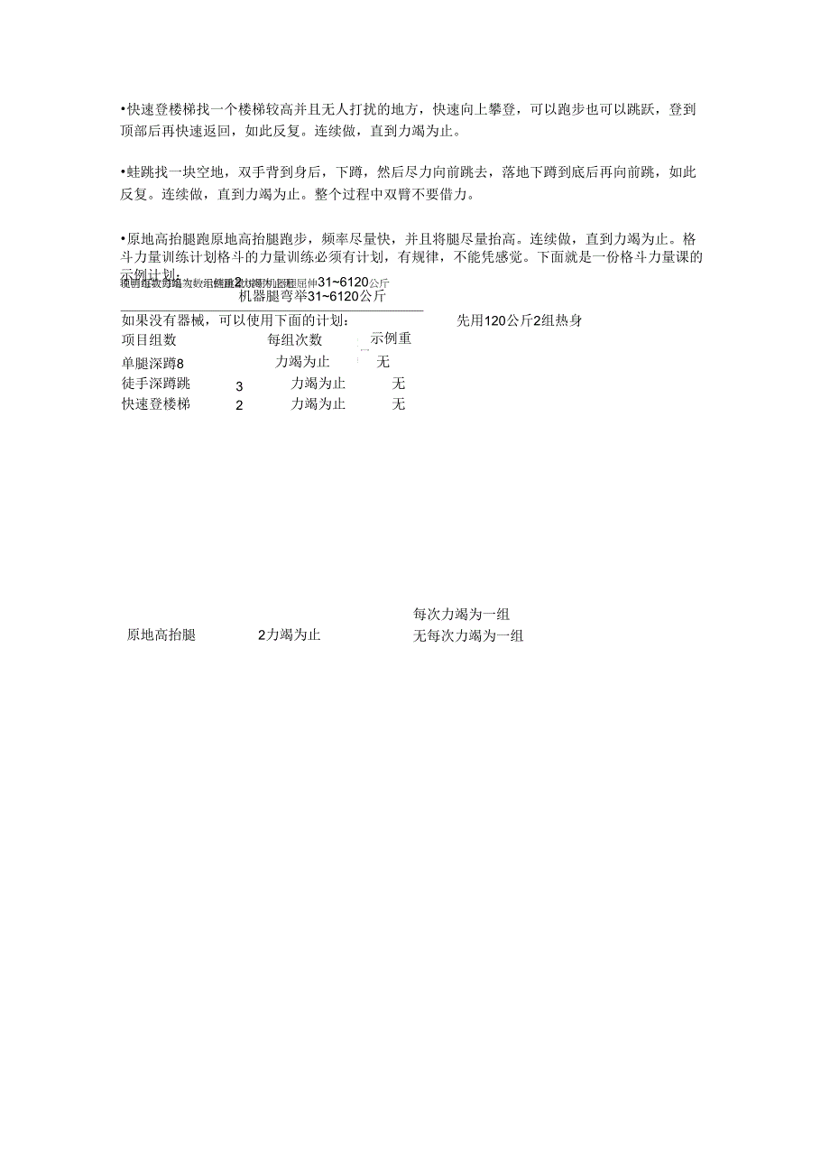 综合格斗力量性功夫训练计划_第4页