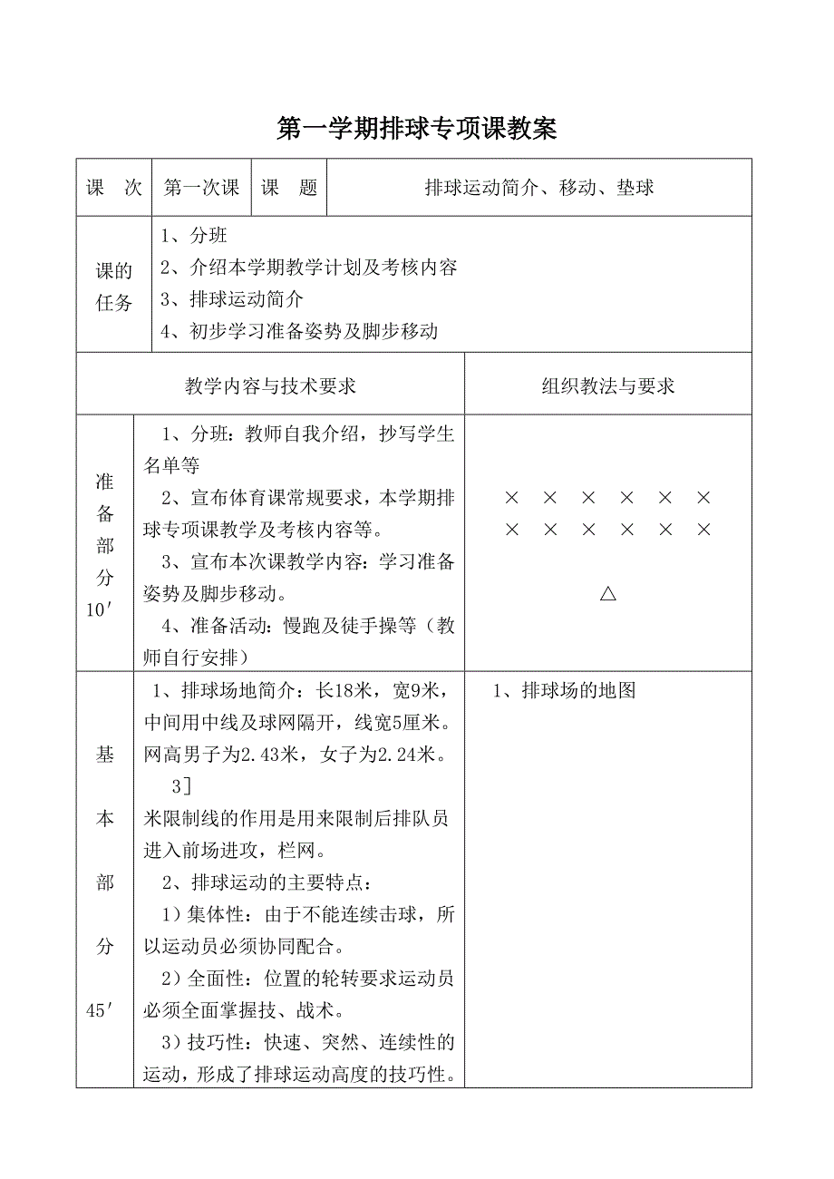 大学本科排球教案_第1页