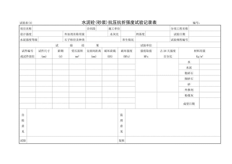 公路工程施工表格(第四册)-2-1_第5页