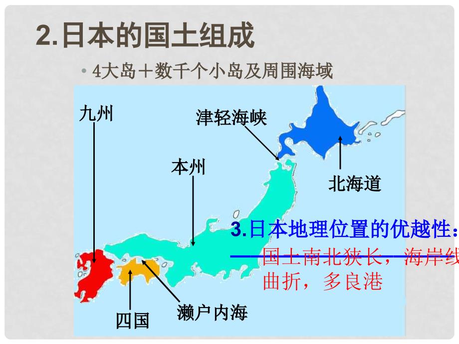 山东省郯城县七年级地理下册 7.1《日本》课件 （新版）新人教版_第4页