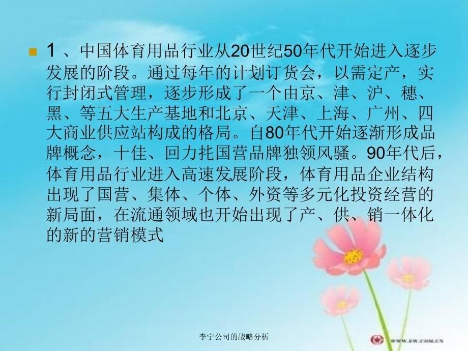 李宁公司的战略分析课件_第5页