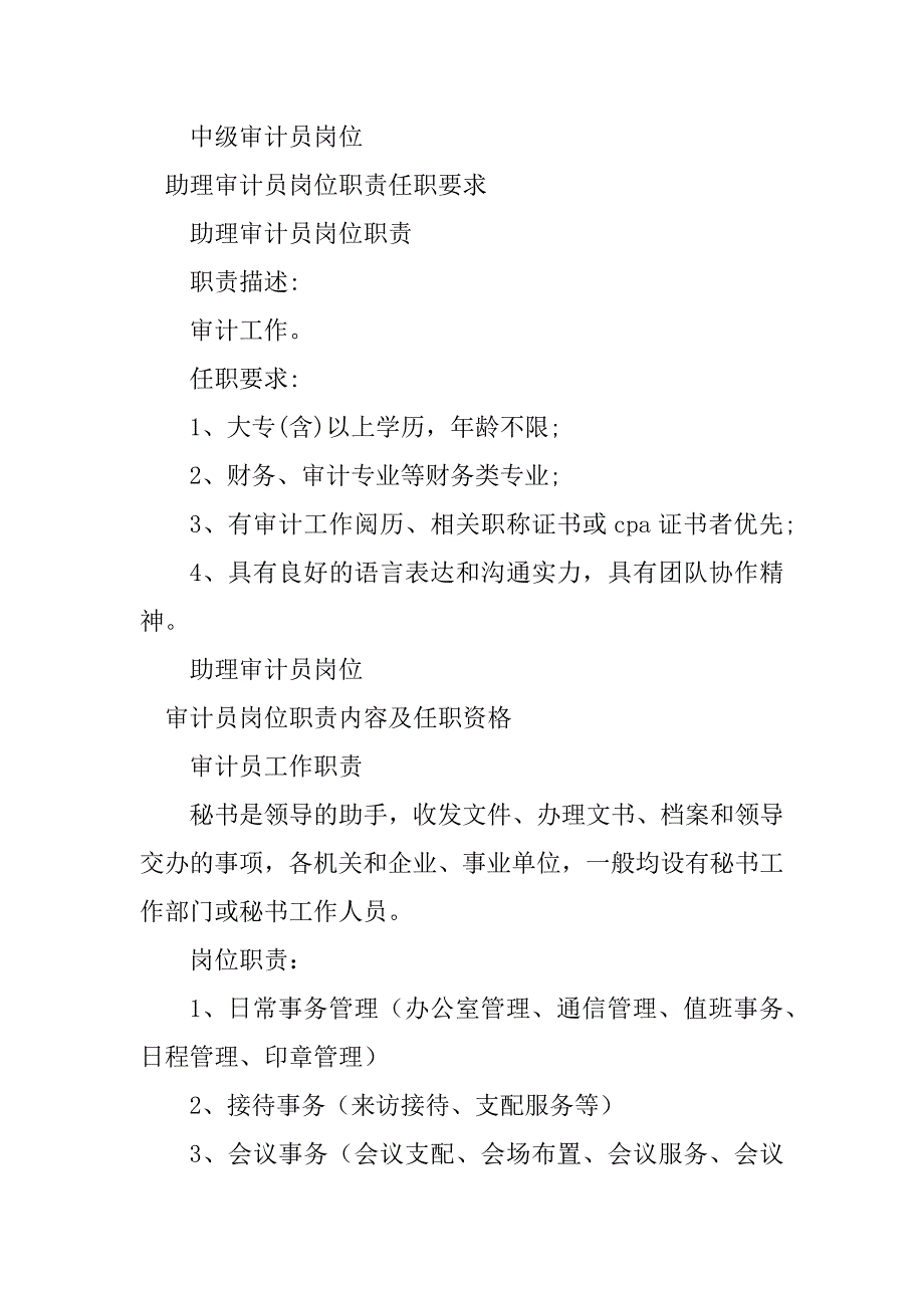 2023年审计员岗位任职要求篇_第4页