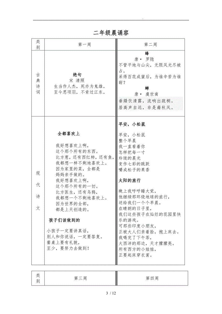 二年级晨诵篇目_第3页