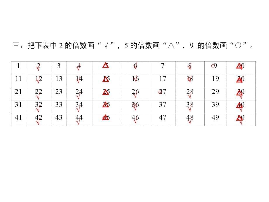 五年级上册数学习题课件6第2课时E38080因数与倍数2青岛版共9张PPT_第5页