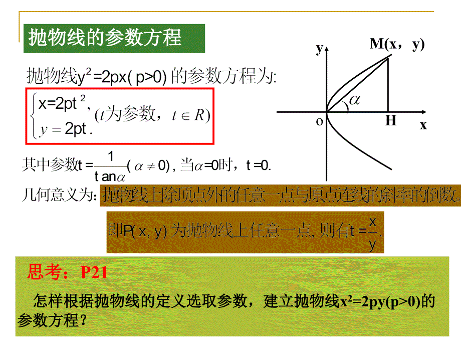 抛物线的参数方程_第4页