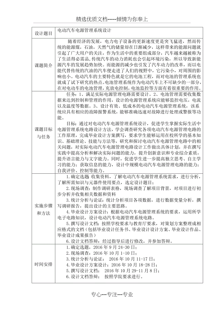 电动汽车电源管理系统设计开题报告_第1页