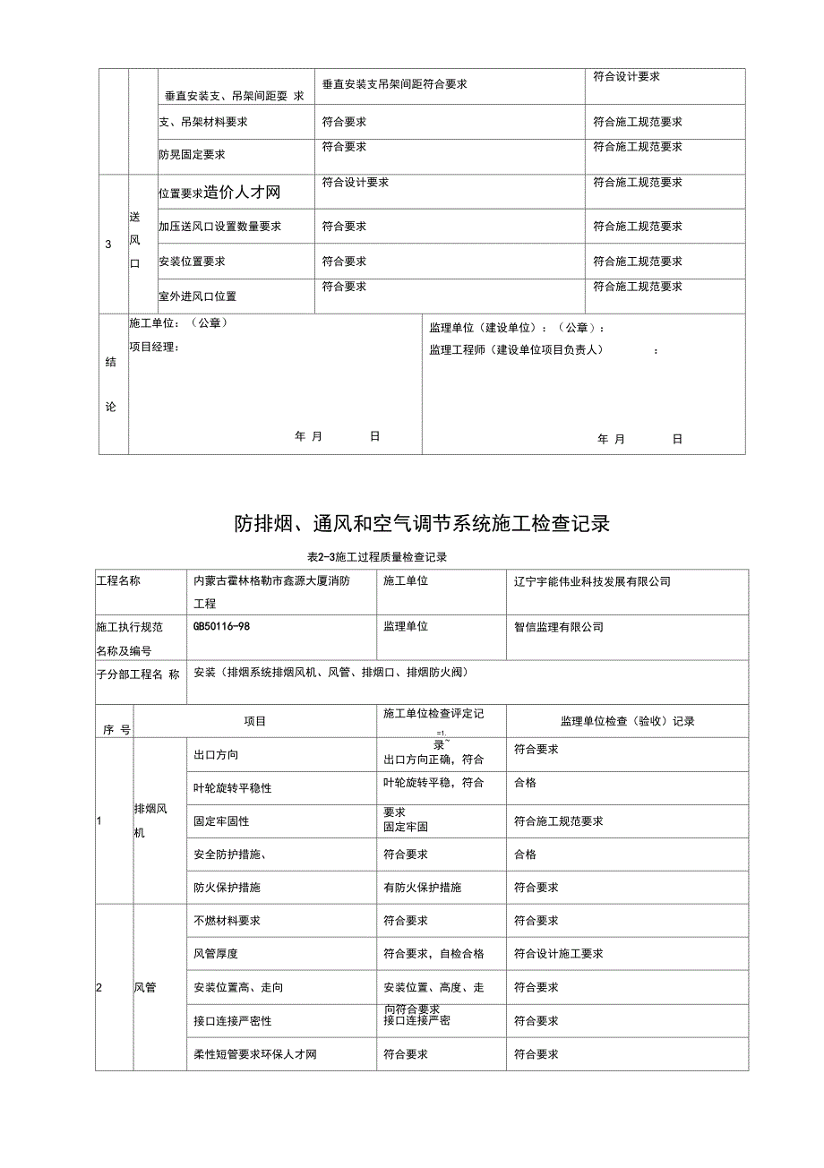 防排烟系统施工检查记录_第4页