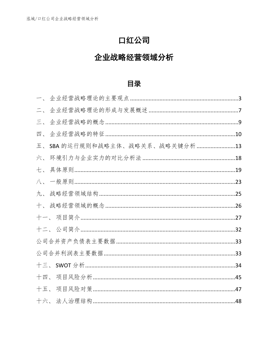 眼线笔公司企业品牌战略分析 (2)_第1页