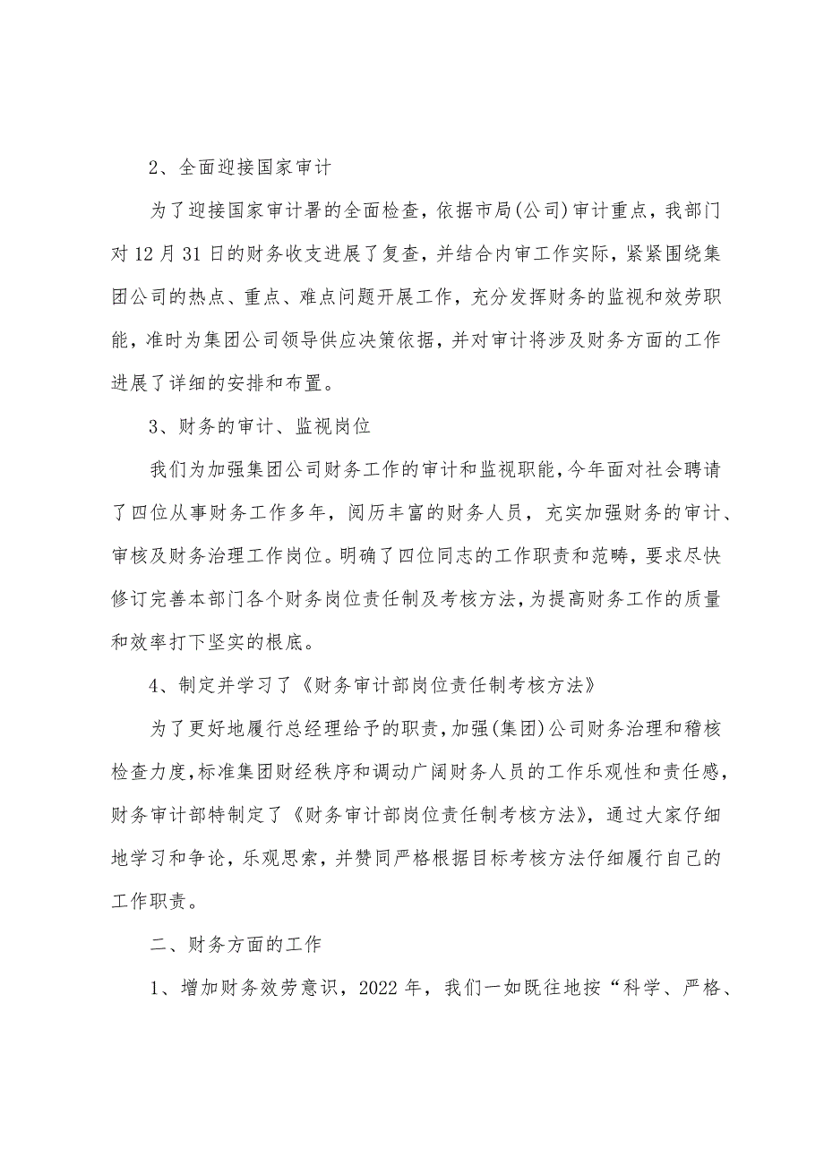 公司财务审计部工作总结.docx_第2页