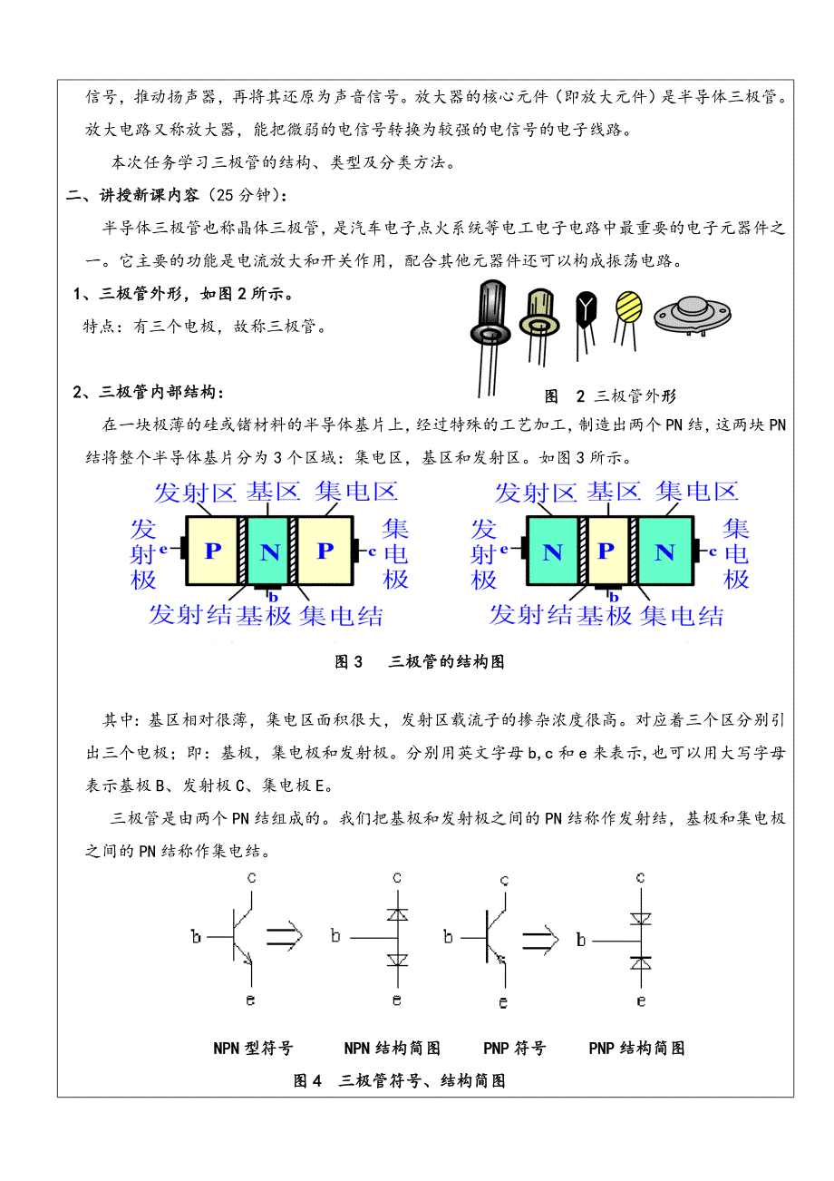 三极管理论基础知识部分教学设计_第3页